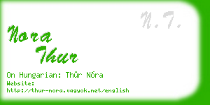 nora thur business card